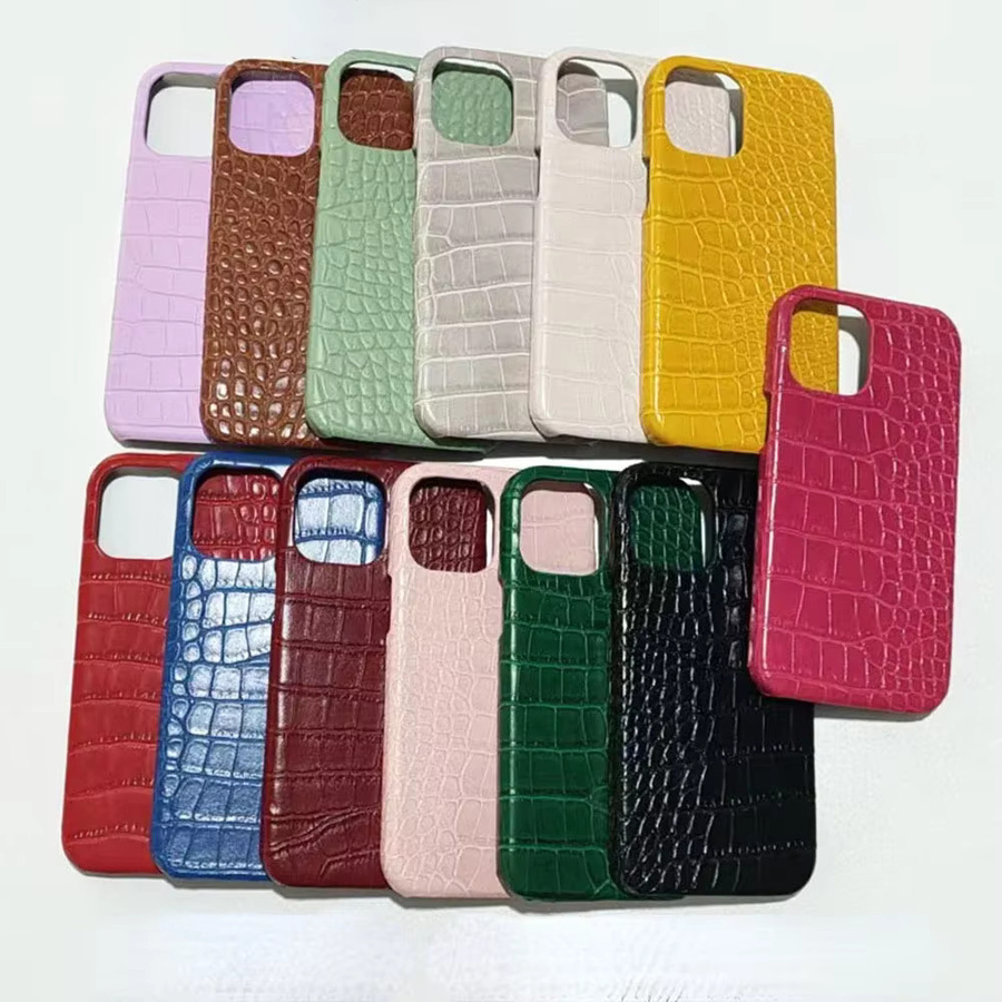 QianYueRui Handyhülle mit Krokodilmuster als Hardcase für iPhone 15, 14 Pro Max, 13, 12 Pro, 11, XS Max in Weiß - Bild 2