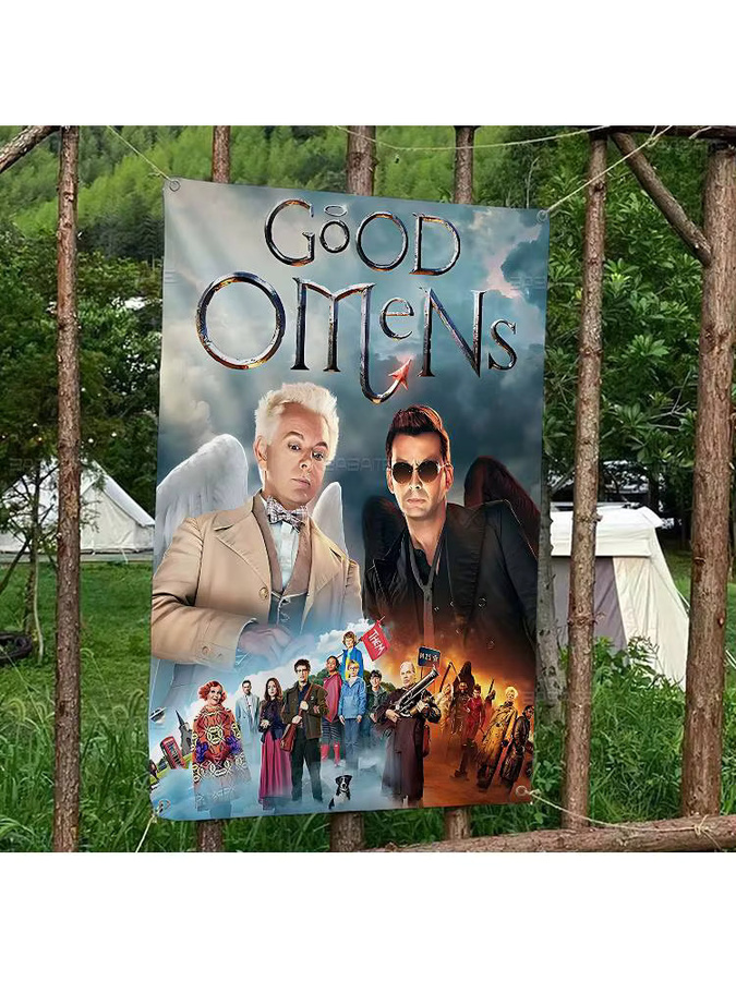 Potdemiel Kleines Cheerleading-Banner G-Good Omens Handgezogene Flagge in Multicolour - Bild 6