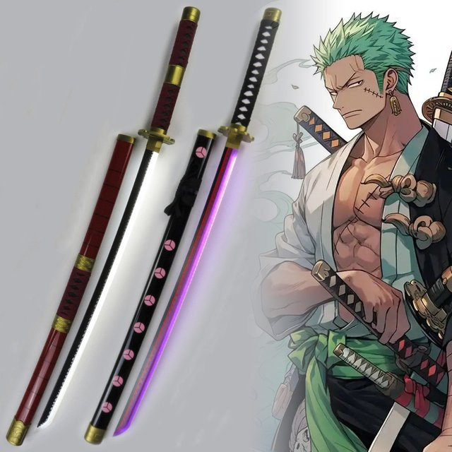 Bandai One Piece Roronoa Zoro Katana, Leuchtendes LED-Lichtschwert, Cosplay Requisite - Bild 1