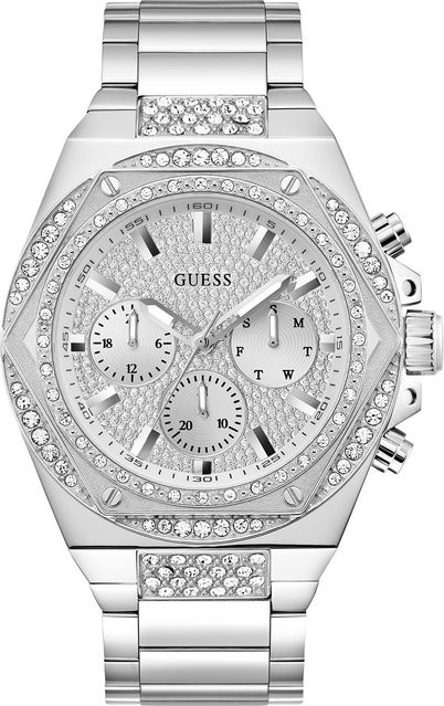 Guess Armbanduhr Fury, Quarz, Edelstahl, Silber, 50 mm, Herren - Bild 1