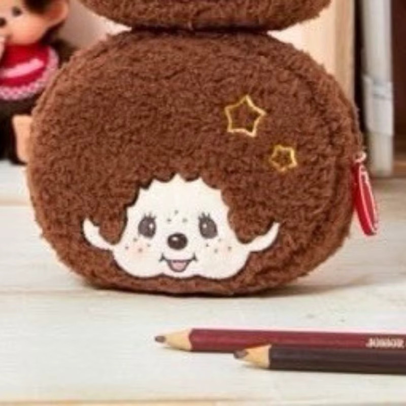 Bandai Kawaii Monchhichi Münzbörse, Cartoon-Stickerei-Tasche, Hasenohren-Schlüsseltasche, Kleine Aufbewahrungstasche - Bild 3