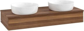 V&B Waschtischunterschrank Antao mit Beleuchtung ohne Frontstruktur, Farbe Walnut, B/T/H: 120 x 50 x 19 cm - Bild 1