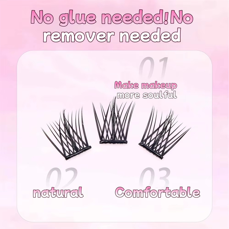 LIMEIKAI Selbstklebende Wimpern, Black, Unisex - Bild 5