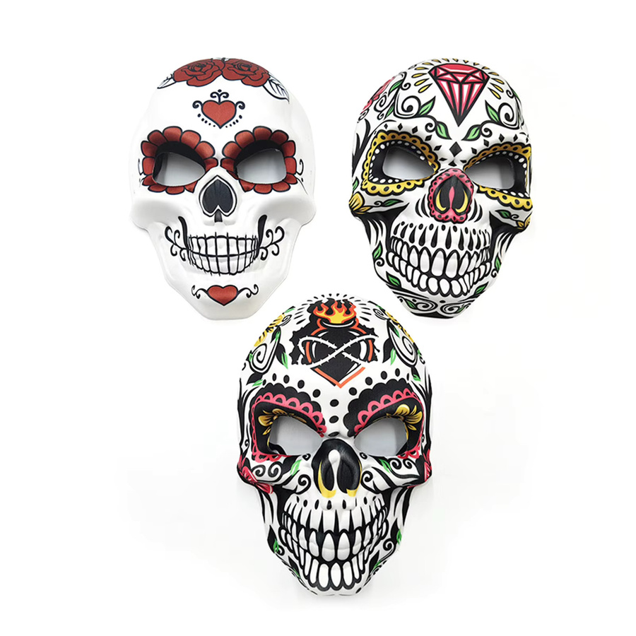 DOORSACCERY Zombie Skelett Maske, Unisex, Bunt / Mehrfarbig, Kunststoff - Bild 4