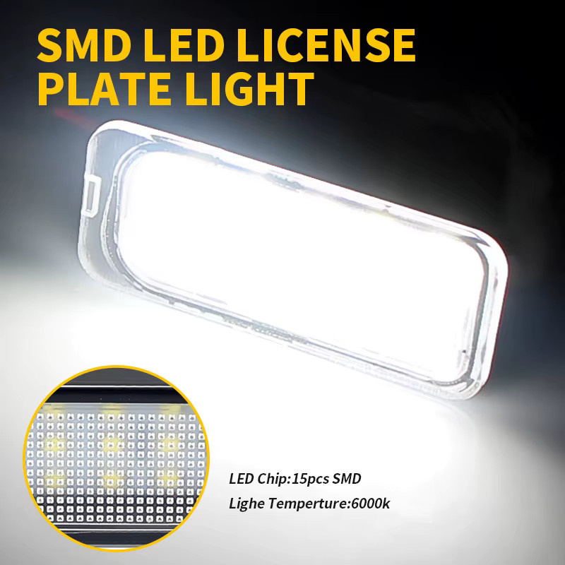 APMATAUTO 2er Set LED Nummernschildbeleuchtung für Ford Focus MK2 MK3 Fiesta Kuga Transit und Jaguar XJ XF OEM 6M2A13550AA Canbus Fehlerfrei - Bild 5