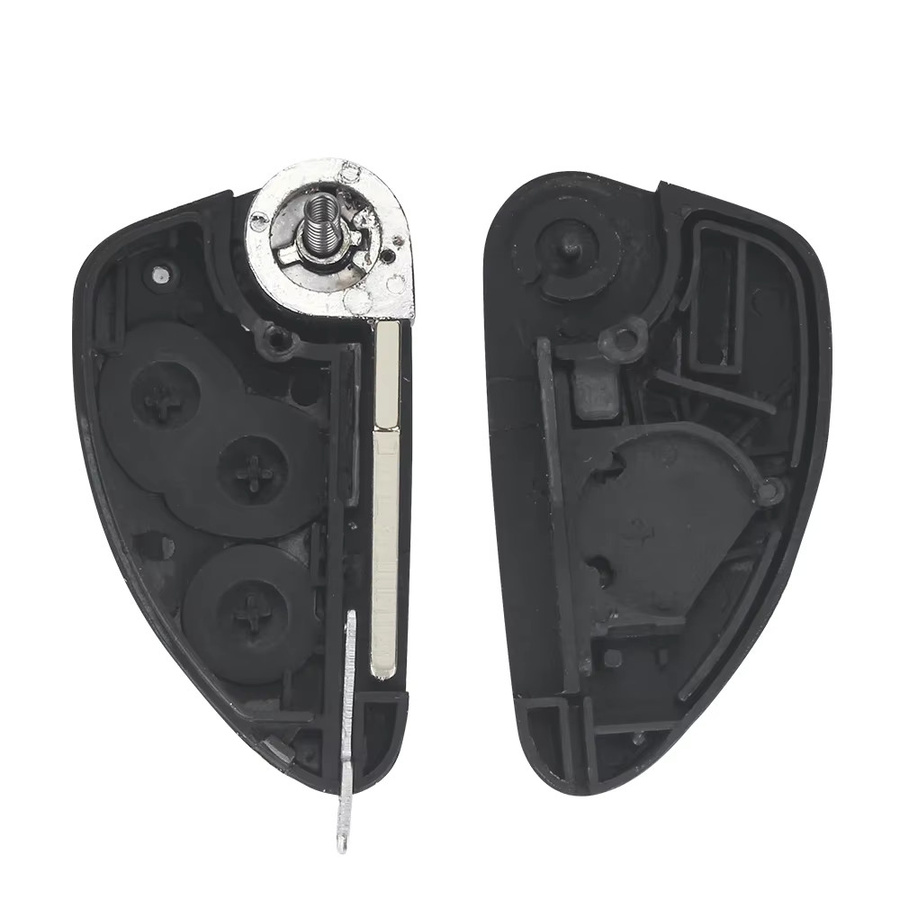 KEYYOU Smart Flip Auto Schlüssel Klappgehäuse für Alfa Romeo 147 156 166 GT mit SIP22 Klinge, 2/3 Tasten, Schwarz - Bild 1