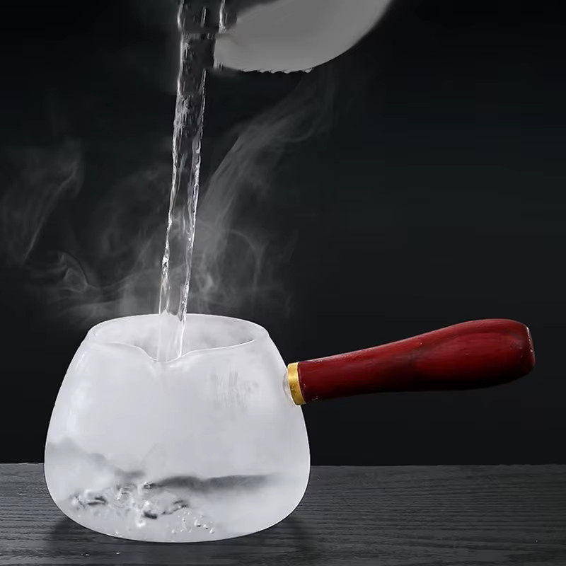 Kreative Kung Fu Teekanne aus Glas mit Holzgriff und Adler-Mund-Ausguss, transparent, 350 ml - Bild 3