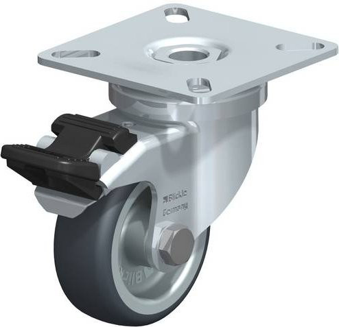 Blickle LPA-TPA 50G-FI Lenkrolle mit Feststeller, Farbe: Grau/Silber, Rad-Durchmesser: 50 mm, Tragfähigkeit: 50 kg - Bild 1