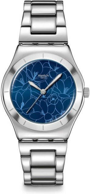 Swatch Armbanduhr, Quarz, Edelstahl, Blau, Damen - Bild 1