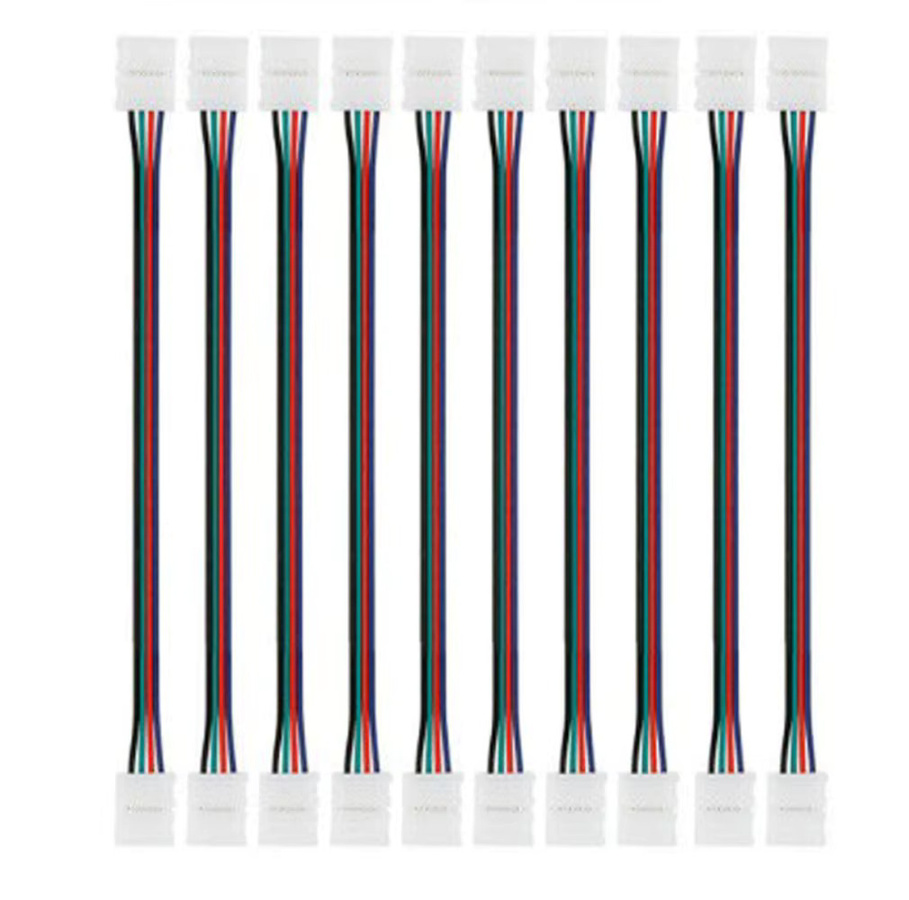 YSRSAI LED Streifen Stecker Set in Weiß, 10 Stück L-Form oder T-Form für 5050 und 3528 SMD LED Streifen, 3pin bis 6pin Anschlussmöglichkeiten - Bild 3
