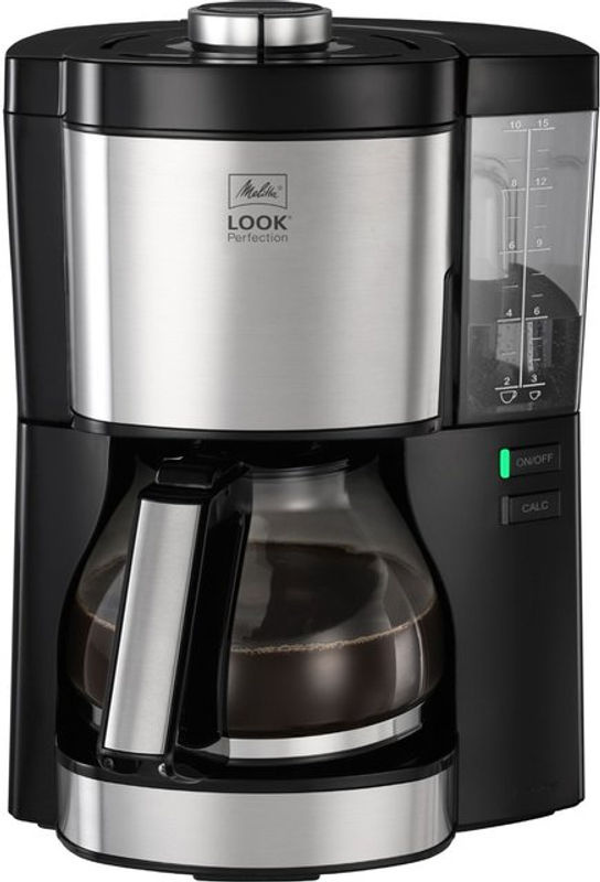 Melitta Look V Perfection Filterkaffeemaschine in Schwarz und Silber mit Glaskanne - Bild 2