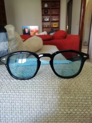 ShangeWFJia Runde Sonnenbrille, Vollrand, transparent, black - Bild 2