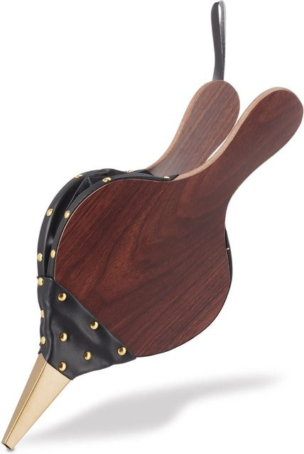 Relaxdays Blasebalg aus MDF und PVC in Schwarz, B/T/H: 39,5 x 17,5 x 2,5 cm - Bild 1