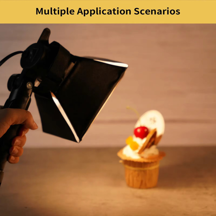 Selens Tragbares Mini-LED-Lichtset mit Ständer und Softbox, Schwarz, 2700–5500 K - Bild 3