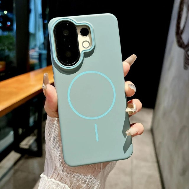 Magnetische Schutzhülle für OPPO K13 Turbo und K13 Turbo Pro, mattes hartes Cover mit kabellosem Laden, stoßfester Bumper in Blau - Bild 1