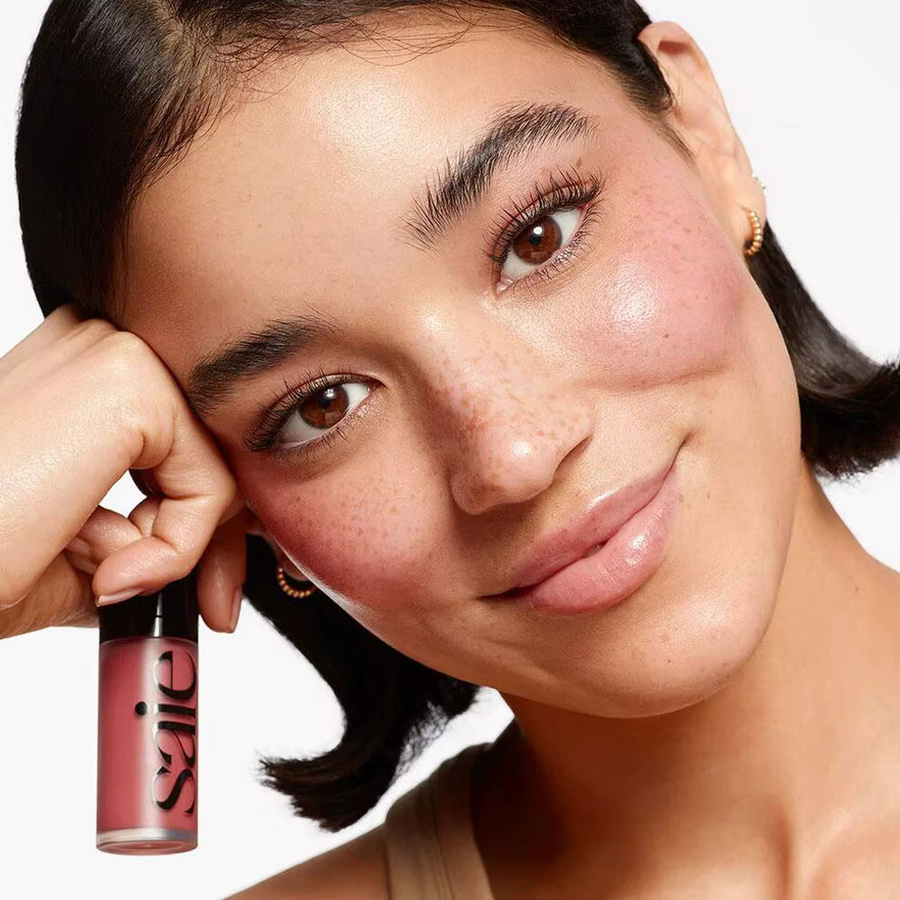 Saie Liquid Blush Highlighter Contouring Puder, Rosy Soft Rose - Bild 3