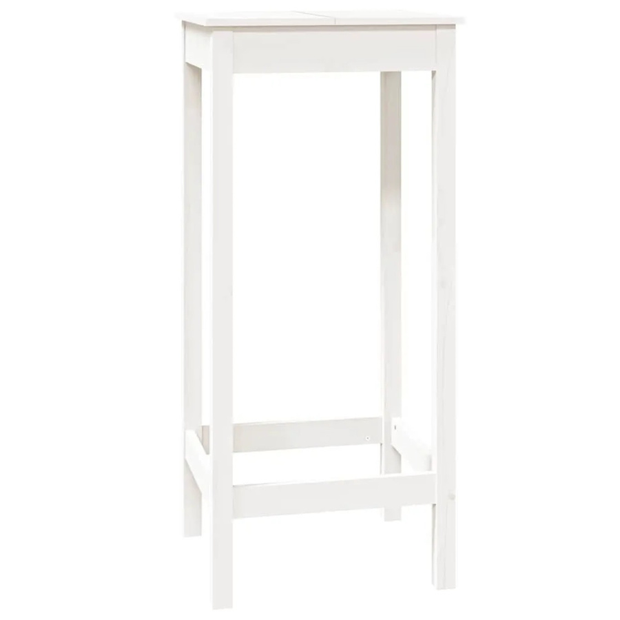MobelMall Bartisch aus Kiefer Massivholz in Weiß, Rustikaler quadratischer Stehtisch B/T/H: 50 x 50 x 110 cm - Bild 2