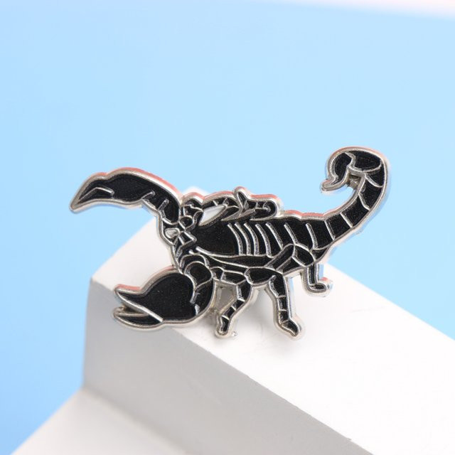 MDKES Pin Skorpion Emaille, Silber, Verspielt - Bild 1