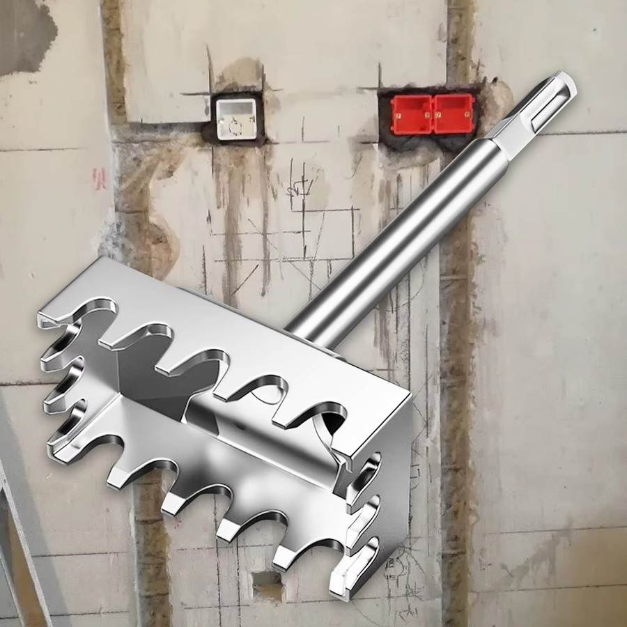 Homyl Quadratischer Schlitzschneider für 86mm, Robuster Steckschlüssel für Zement, Ziegel und Beton - Bild 2