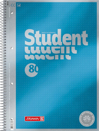 Brunnen Collegeblock Premium Student A4, 80 Blatt, punktiert, weiß