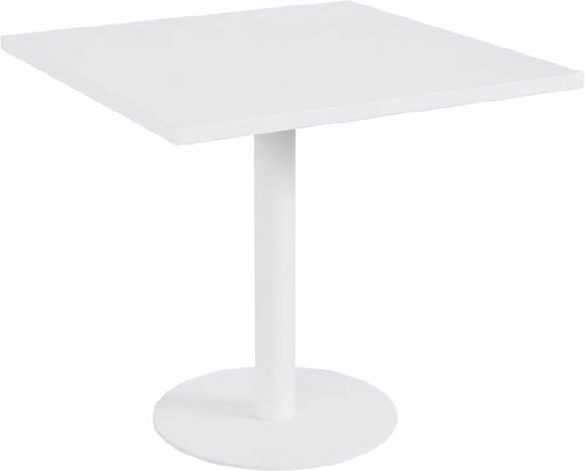 DELUKE Bistrotisch LENA Eckig in Weiß, Cafetisch für Garten, Terrasse und Bistro, B/T/H: 70 x 70 x 73 cm - Bild 1