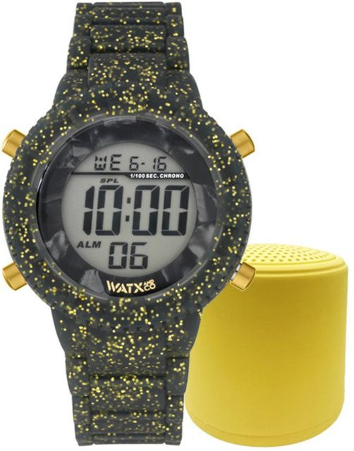 WATXANDCO Digitaluhr, Quarz, Kunststoff, Silikon, Schwarz, Damen - Bild 1