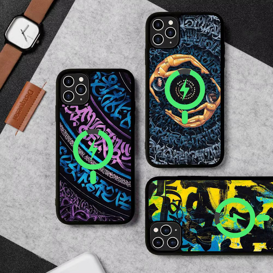 Pokras Totem Design Magnetische Kabellose Handyhülle für iPhone 11 bis 17 Pro Max Plus Multicolor - Bild 4