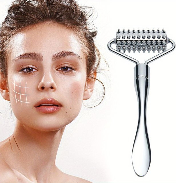 Edelstahl Gesichtsmassage Roller Gua Sha, für Gesicht und Körper, Unisex - Bild 1