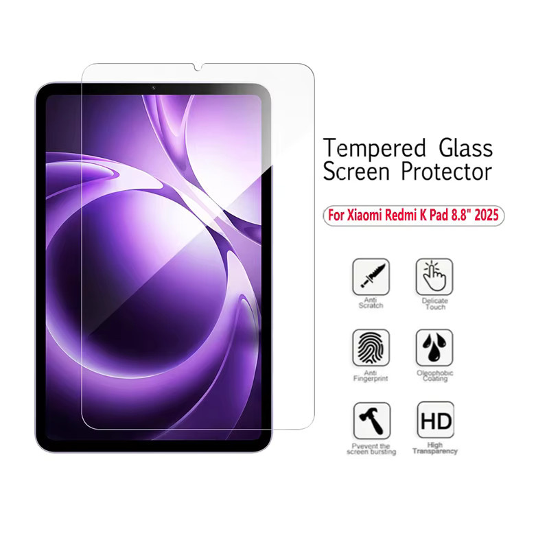 2er-Pack Displayschutzfolie aus gehärtetem Glas für Xiaomi Redmi K Pad 8,8 Zoll 2025, transparent, HD Anti-Scratch Schutzfolie - Bild 2