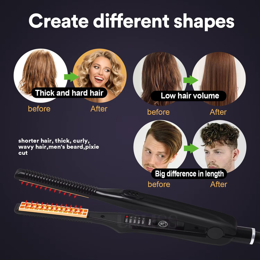 TINSOL 2-in-1 Haarglätter und Lockenstab, Mini-Keramik, Schwarz - Bild 5