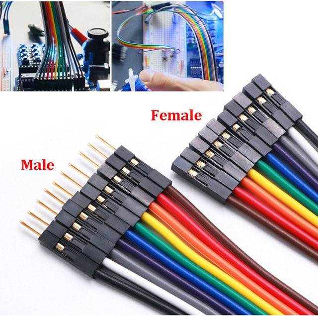 10Pin Dupont Jumper Kabel Set mit Stecker auf Stecker, Buchse auf Buchse und Stecker auf Buchse in Multicolor für dein Arduino DIY Kit - Bild 1