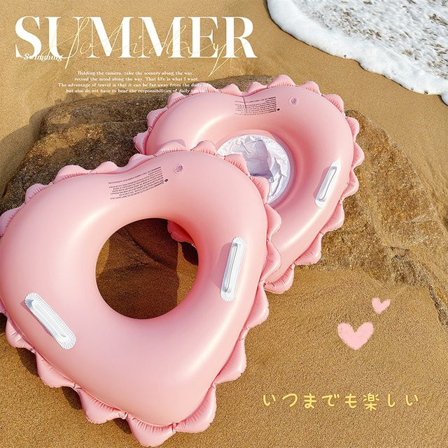 Rooxin Aufblasbarer Schwimmring in Herzform für Pool und Strand - Bild 1
