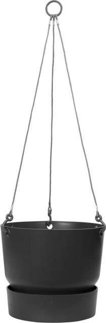 Elho Hängeampel Greenville Schwarz Durchmesser: 24 cm, Höhe: 20 cm - Bild 1
