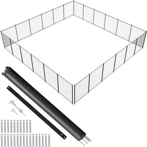 VEVOR Poolzaun aus Teslin-PVC zum Schutz von Kindern und Haustieren, abnehmbar, B/H: 21,95 x 1,21 m - Bild 1