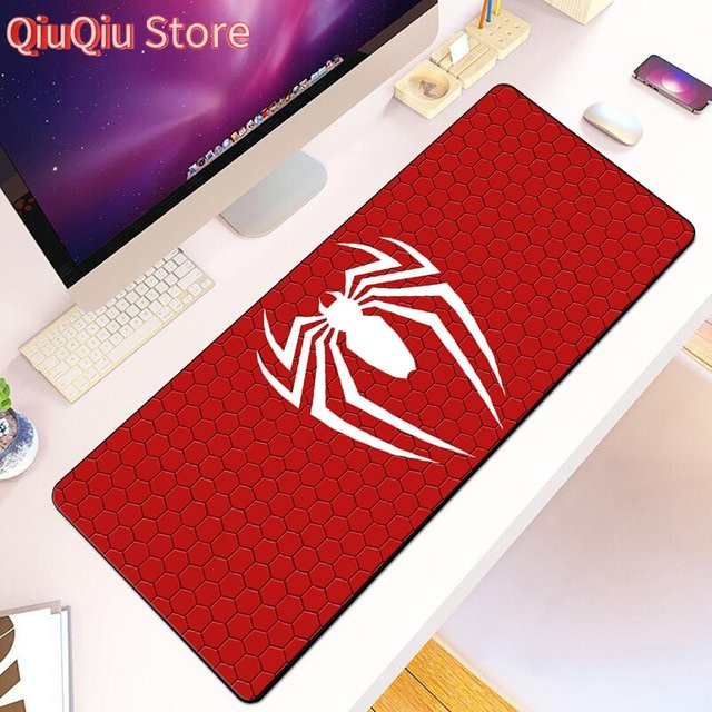 Marvel Spider-Man Mauspad XXL mit HD-Druck und rutschfester Unterseite, Farbe: Rot, B/T: 90 x 40 cm - Bild 1