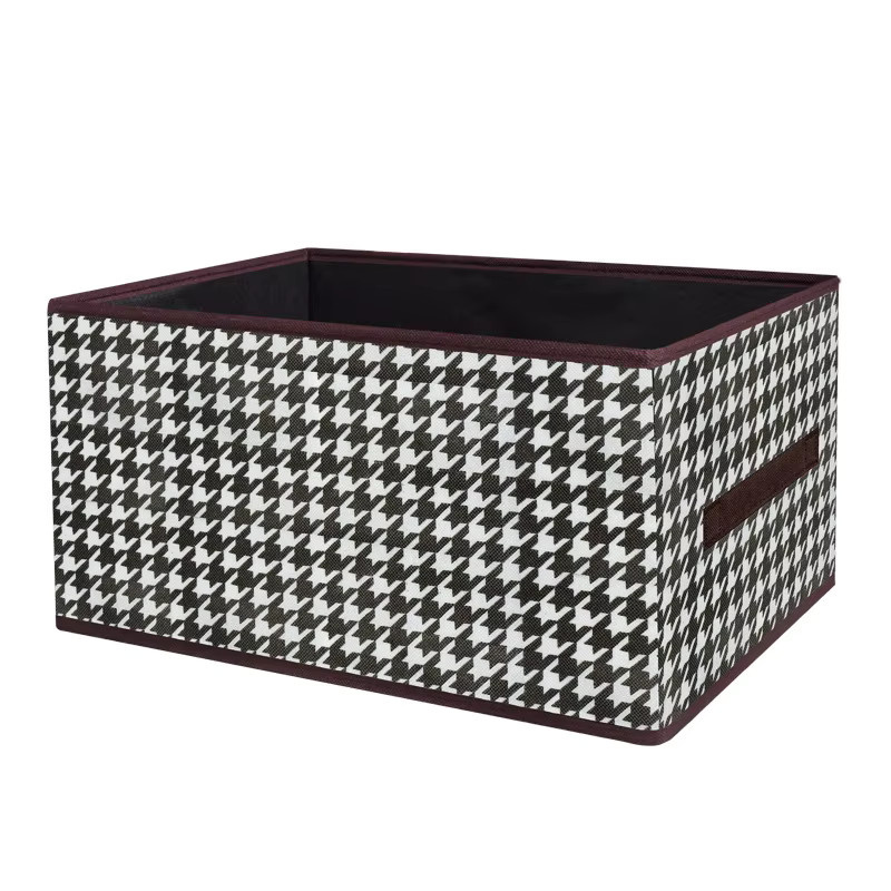 Thousand Bird Grid Aufbewahrungsbox aus Stoff in Schwarz, faltbare Organizer-Tasche für Kleiderschrank und Spielzeug, B/T/H: 46,0 x 23,0 x 6,0 cm - Bild 3