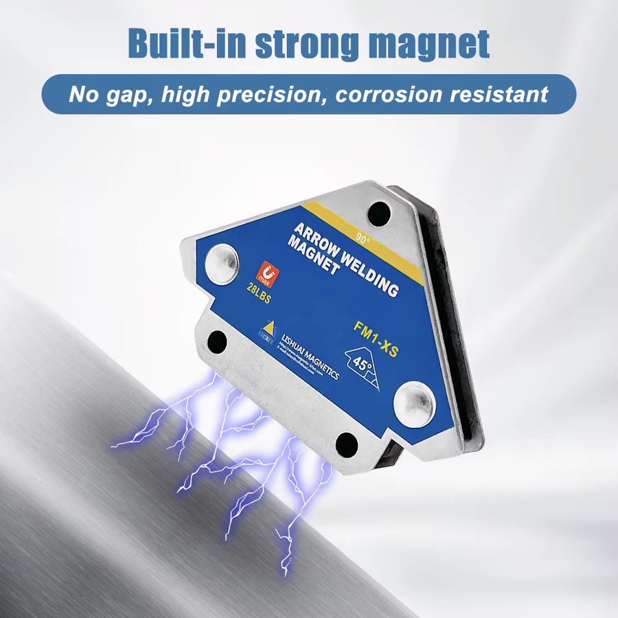 JCD 4er-Set magnetische Schweißfixierer in Blau mit 45°, 90° und 135° Winkeln als Mehrwinkel-Magnet-Schweißpositionierer und Ferrit-Hilfswerkzeug - Bild 3