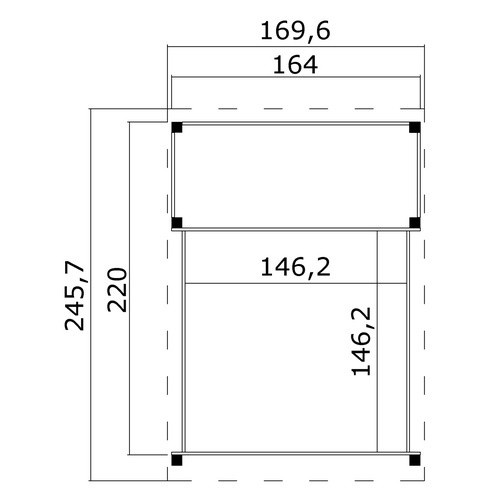 LASITA MAJA Sandkasten Pippi 1 mit Stauraum und Sitzbank in Braun, L x B: 220 x 164 cm - Bild 2