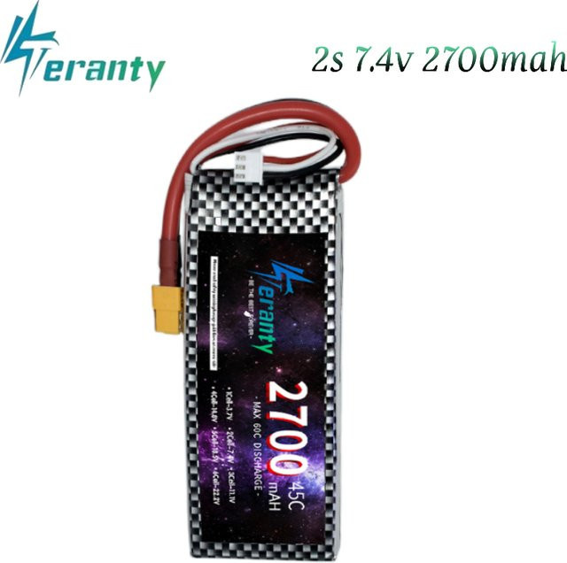 TERANTY 2S 7,4V 2700mAh 45C LiPo-Akku für RC-Modelle, Drohnen und FPV Quadcopter - Bild 1