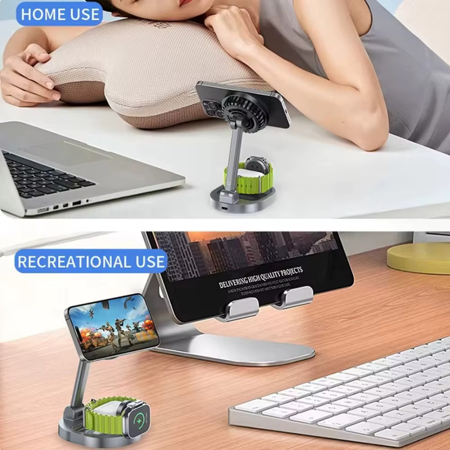 Qi2 3-in-1 Magnetisches kabelloses Ladegerät mit Eiskühlung für Apple iPhone, Apple Watch und AirPods Pro 2 - Bild 4