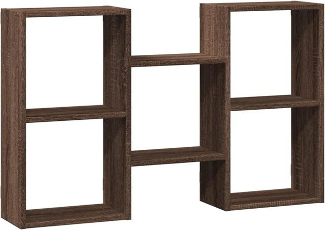 vidaXL Wandregal Cube in Eiche Braun aus Holzwerkstoff, B/H/T: 96 x 60 x 18 cm - Bild 1