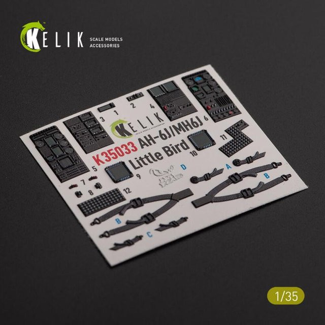 Kitty Hawk AH-6J/MH6J Little Bird - Interior 3D-Decals - Bild 1