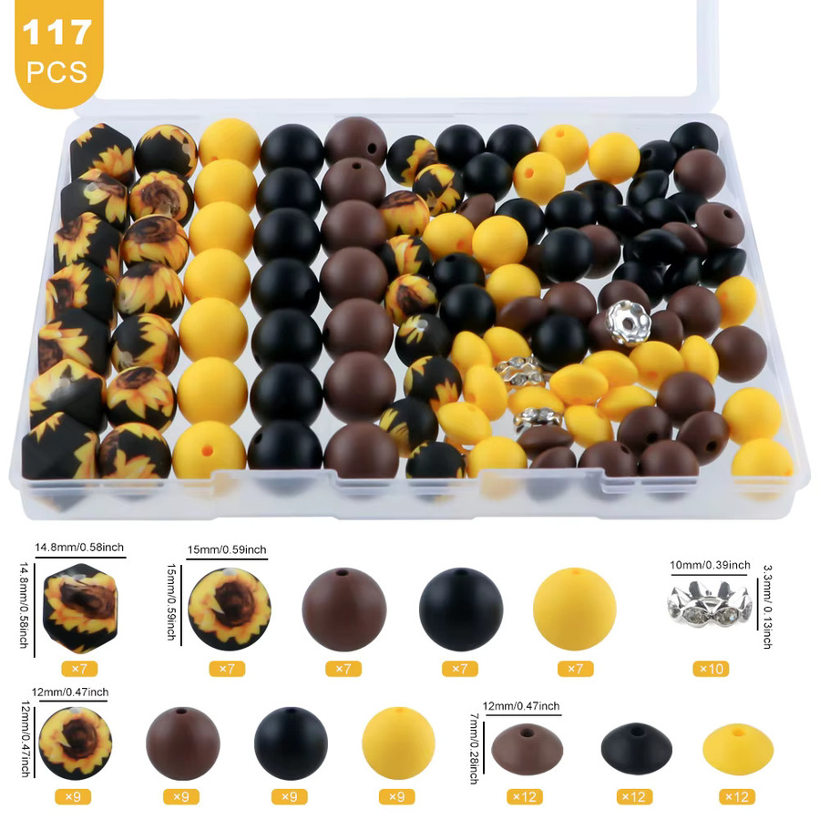 sunrony Schmuck Zubehör Set, Perle, Kristall, Bunt - Bild 4