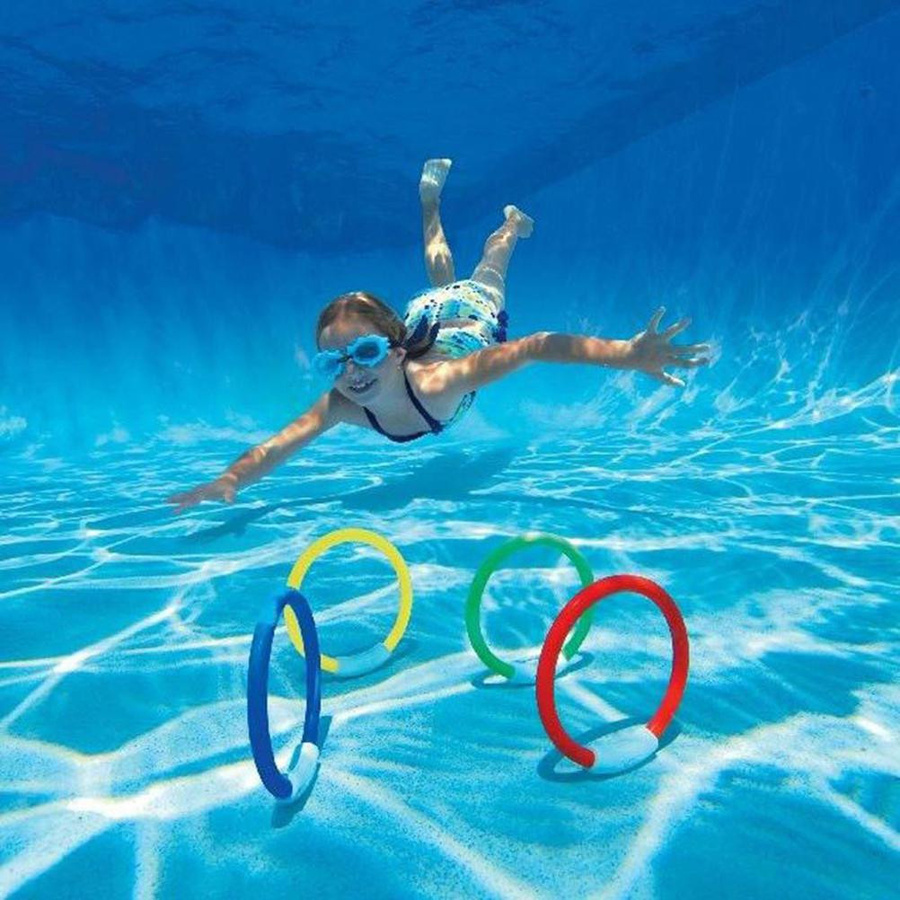 TOMTOP JMS Unterwasser Tauchringe für Kinder ab 6 Jahren, 4er Pack, Mehrfarbig - Bild 3