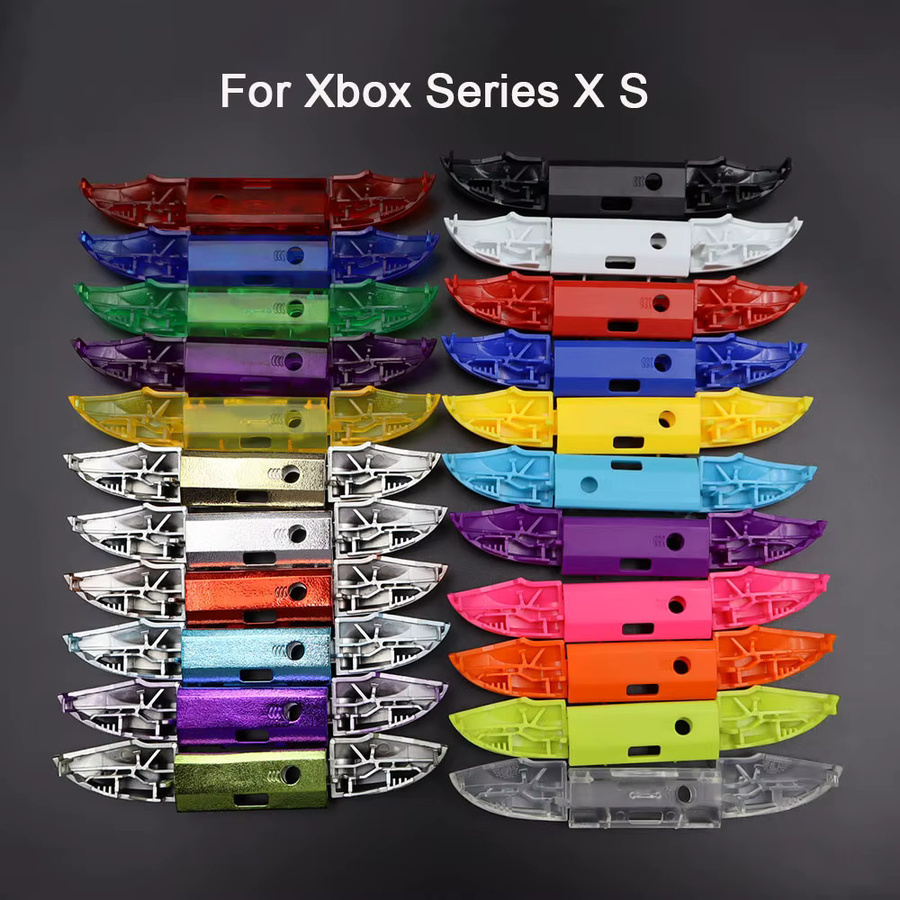 TingDong 2er-Set RB LB Bumper-Tasten-Mod-Kit für Xbox Series X S Controller in Lila mit Mittelstangenhalter zur Reparatur - Bild 2