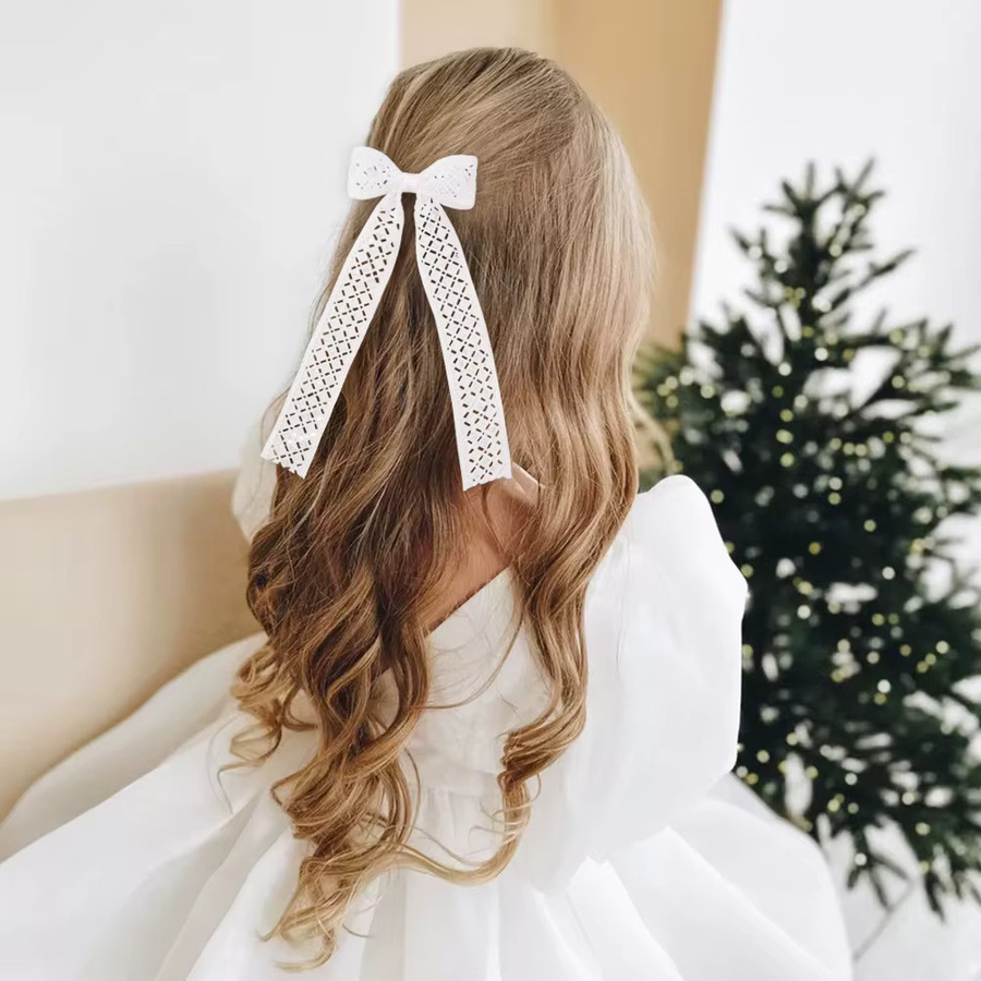 BABY BOWS Haar Clips, Lange Quaste, Spitze, Kinder - Bild 2