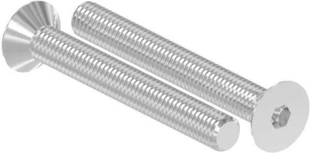 FeNau Senkkopfschraube M8x65 aus V2A Edelstahl mit Innensechskant und Vollgewinde in Silber - Bild 1