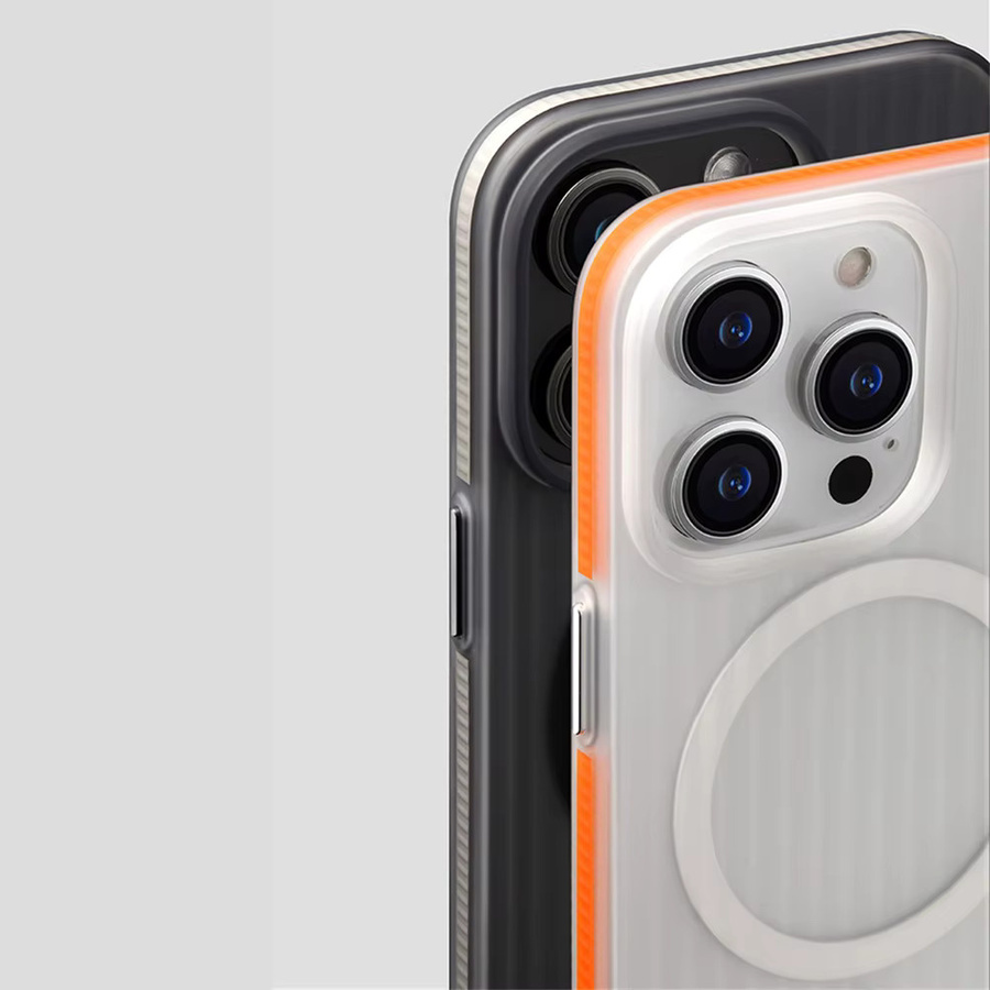 Magnetische MagSafe kompatible Schutzhülle für iPhone 11 bis iPhone 17 Pro Max, transparent matt mit Stoßschutz-Funktion, Schwarz - Bild 2