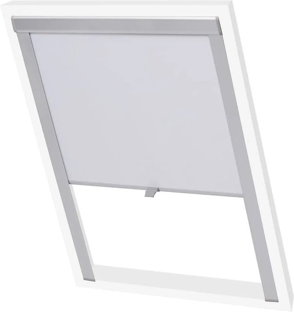 vidaXL Verdunkelungsrollo Weiß, thermoisolierend, Polyester - Bild 1