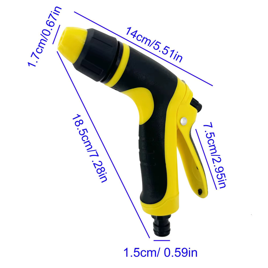 HOUN HOSE Hochdruck-Spritzpistole in Gelb für Gartenbewässerung und Autoreinigung - Bild 2